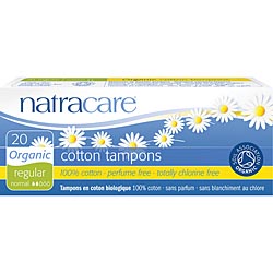 Natracare Organic Cotton Tampons non-applicator~Regular~(20 per pack)