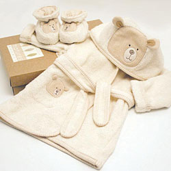 Hug Me Bear Bathrobe & Slippers 0-6 mths