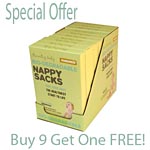 Bio-degradable Nappy Sacks ~ FRAGRANCED ~ Buy 9 Get 1 Free!