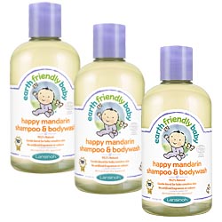 Earth Friendly Baby~Happy Mandarin Shampoo & Bodywash~PACK of 3