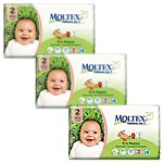 Moltex Nature No1 Mini Box ~(size 2)~ (126 nappies) ~ 3 packs ~ SAVE £3.48