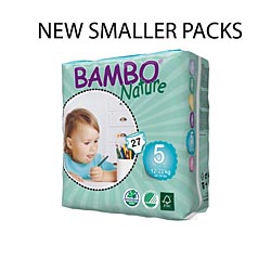 Bambo Nature Junior ~ (size 5) ~ (27 nappies) ~ 12 to 22 kg, 26 to 49 lbs
