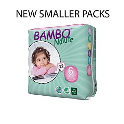 Bambo Nature XL ~ (size 6) ~ (22 nappies) ~ 16-30 kg, 35-66 lbs
