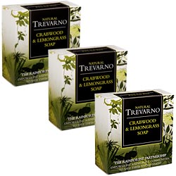 Trevarno Crabwood & Lemongrass Soap~PACK of 3
