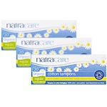 Natracare Organic Cotton Tampons non-applicator~Regular~PACK of 3